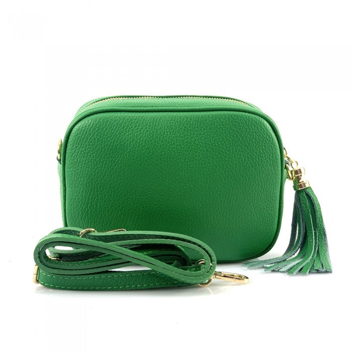 Picture of Italian Artisan 309-5385-DarkGreen Amara Womens Genuine Calf Leather Handcrafted Shoulder Handbag&#44; Dark Green - Small