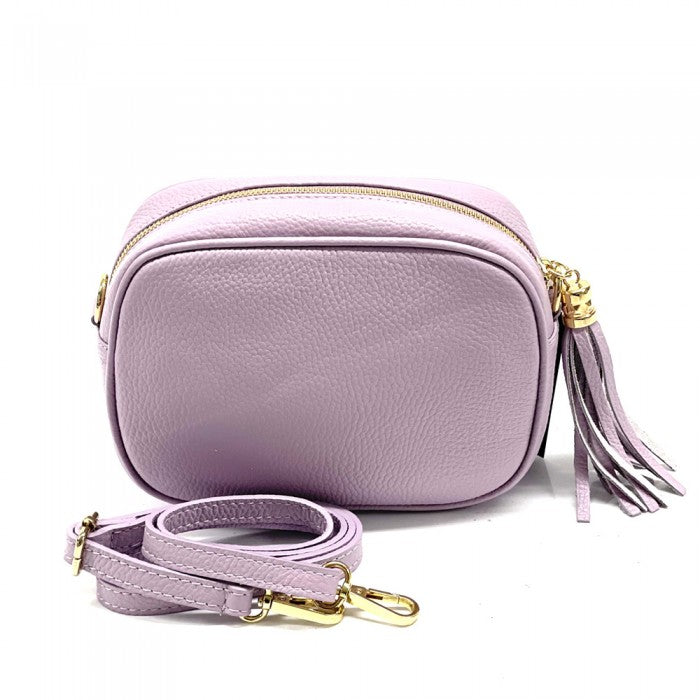 Picture of Italian Artisan 309-5385-Lavender Amara Womens Genuine Calf Leather Handcrafted Shoulder Handbag&#44; Lavender - Small