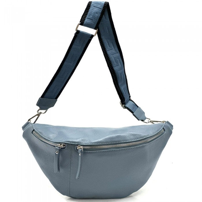 Picture of Italian Artisan 606-916T-Azure Vittoria Pouch-Fanny Pack&#44; Azure - Small