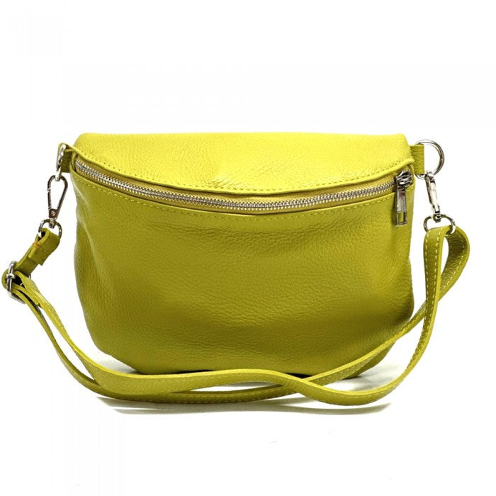 Picture of Italian Artisan 310-878-Yellow Vittorio Womens Leather Waist-Fanny Pack Bag&#44; Yellow - Small