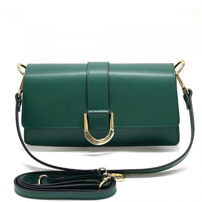 Picture of Italian Artisan 320-937-LightGreen Maddalena Womens Leather Shoulder Handbag&#44; Light Green - Small