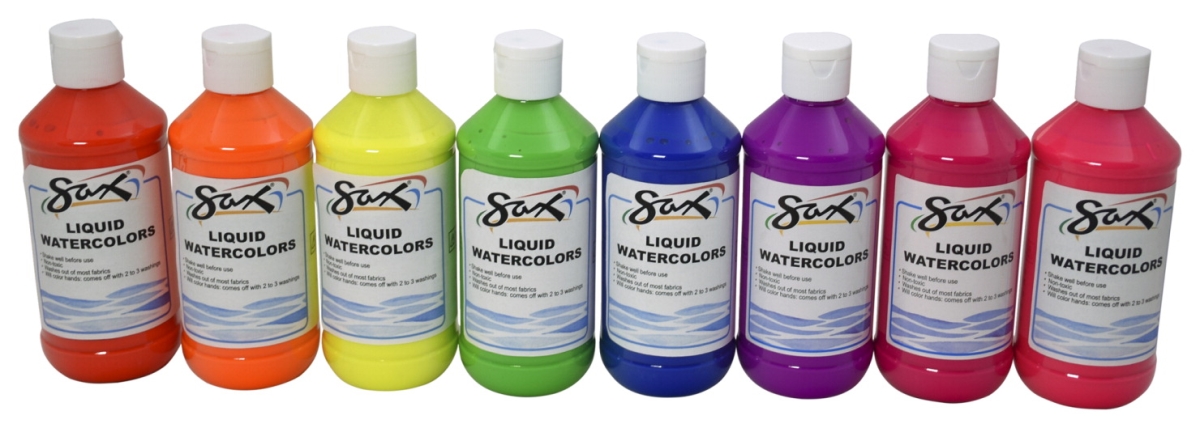 Picture of SAX 1567859 8 oz Washable Liquid Watercolor Paint&#44; Assorted Fluorescents - Set of 8
