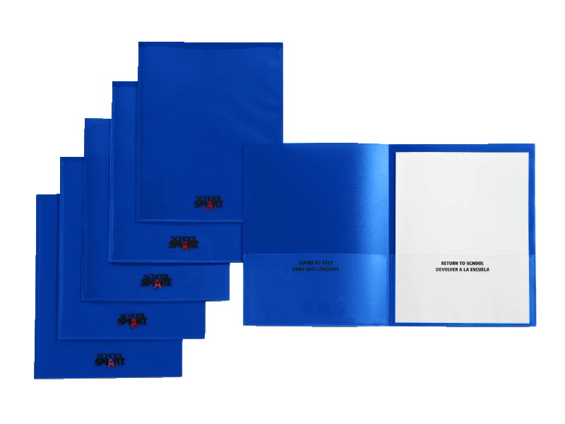 Take Home Heavy-Duty Folder, Blue - Pack of 24
