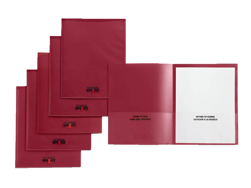 Take Home Heavy-Duty Folder, Red - Pack of 24