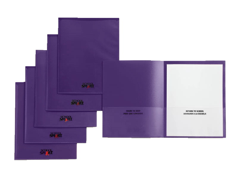 Take Home Heavy-Duty Folder, Purple - Pack of 24