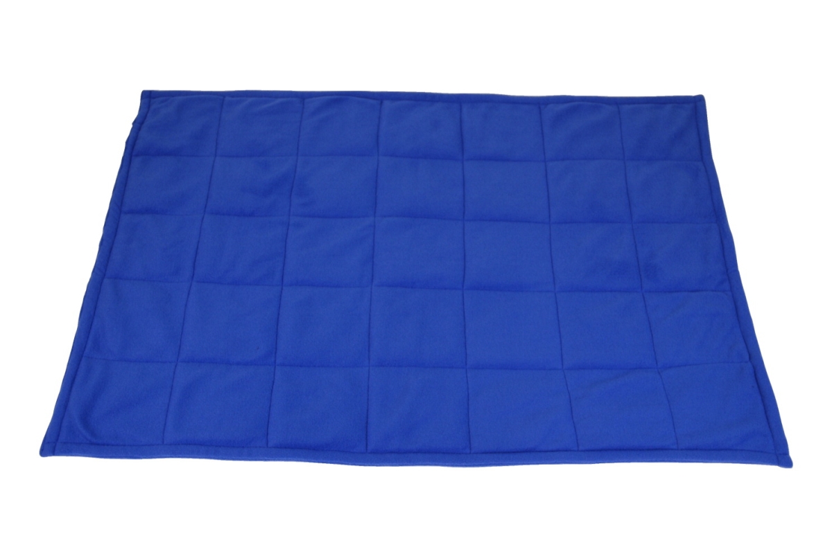 Picture of Abilitations 1543188 Fleece Weighted Blanket&#44; Small - Blue