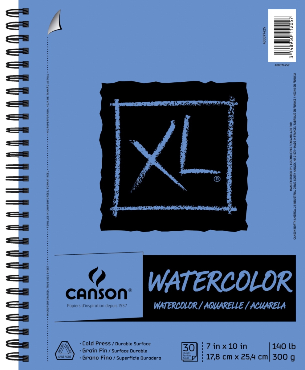 Picture of Dixon Ticonderoga 1595189 Canson XL Watercolor Pad with Side Wire&#44; 7 x 10 in. - 30 Sheets