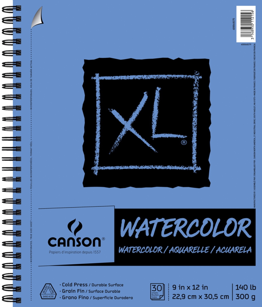 Picture of Dixon Ticonderoga 1595190 Canson XL Watercolor Pad with Side Wire&#44; 9 x 12 in. - 30 Sheets