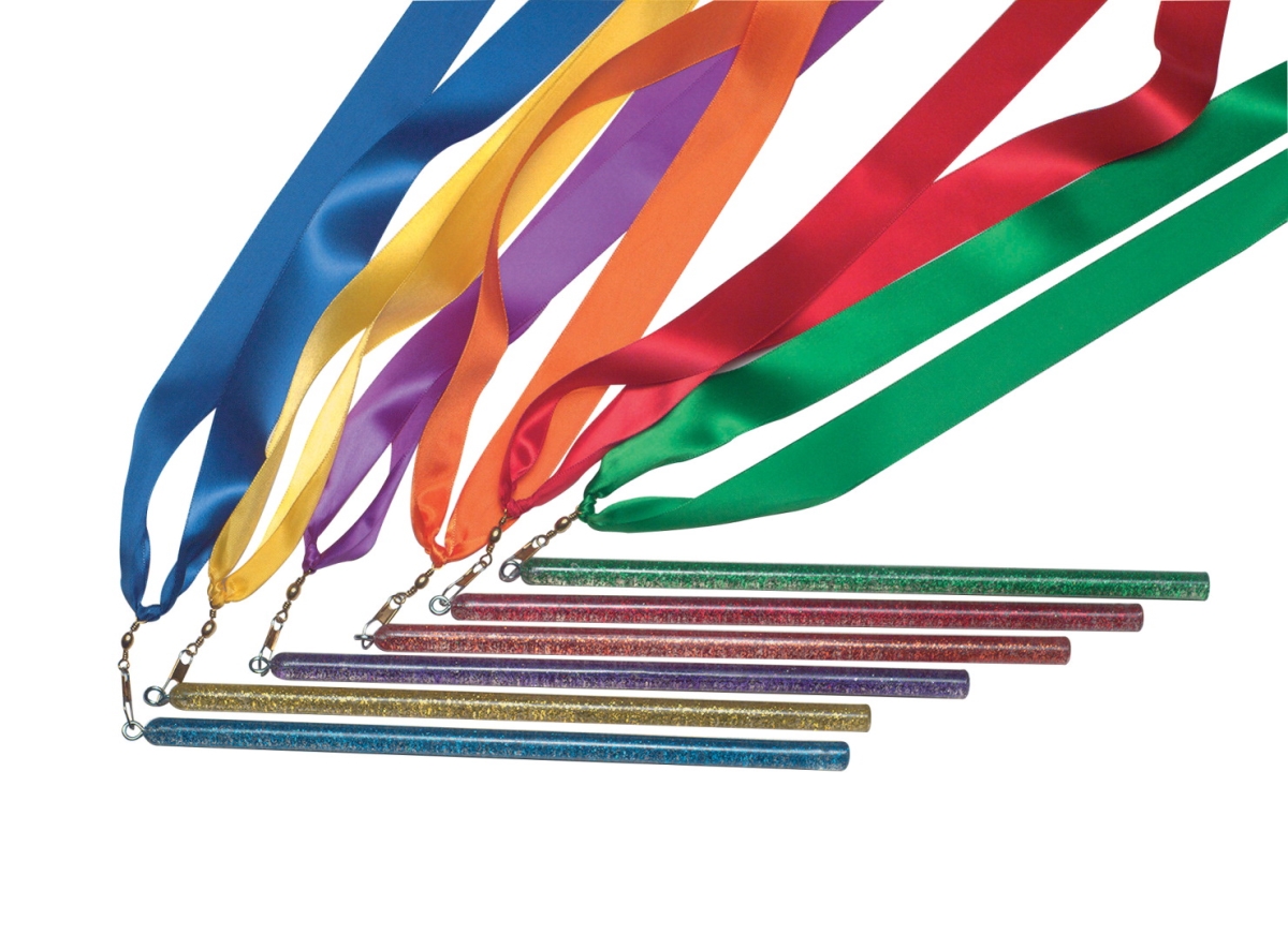 Picture of Everrich 004549 36 in. Rainbow Ribbon Wands - Set of 6
