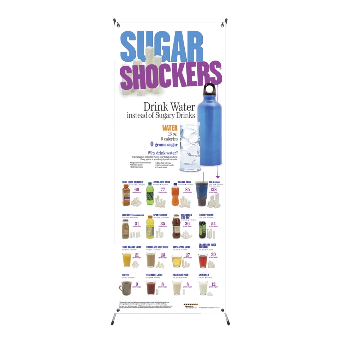 Picture of Learning Zonexpress 1595318 Sugar Shockers Vinyl Banner with Stand