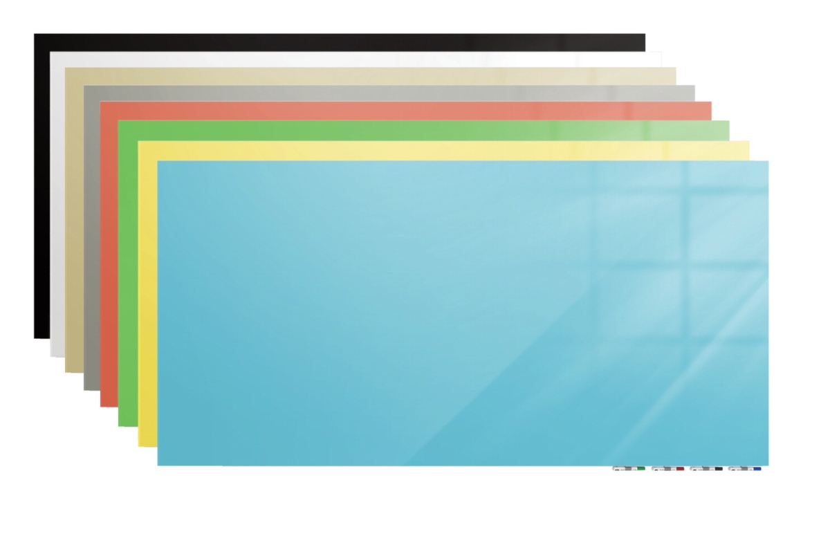 Ghent Aria Low Profile Glass Whiteboard, 47.75 in.