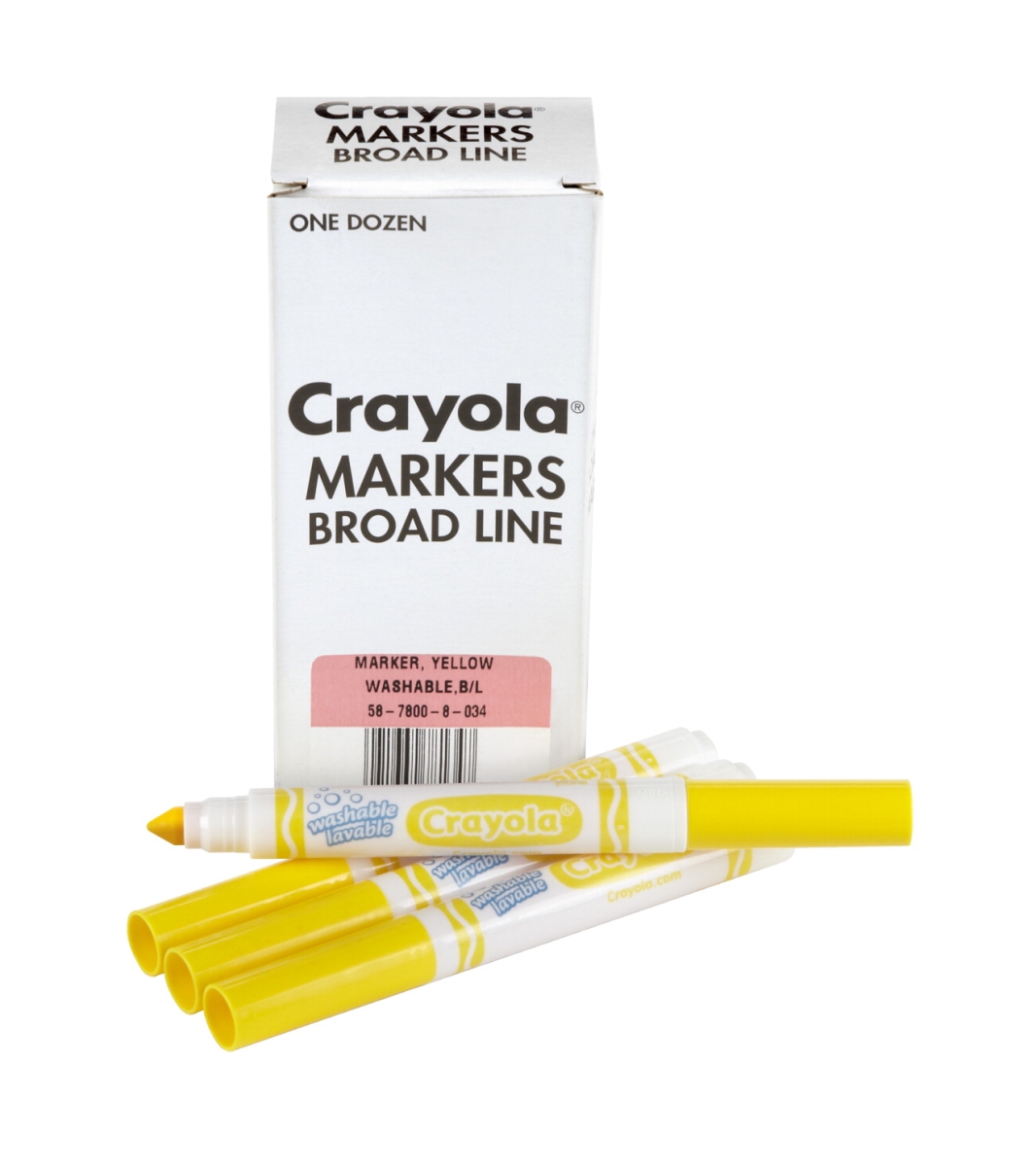 Picture of Crayola 1587161 Ultra-Clean Washable Bulk Markers&#44; Yellow - Pack of 12