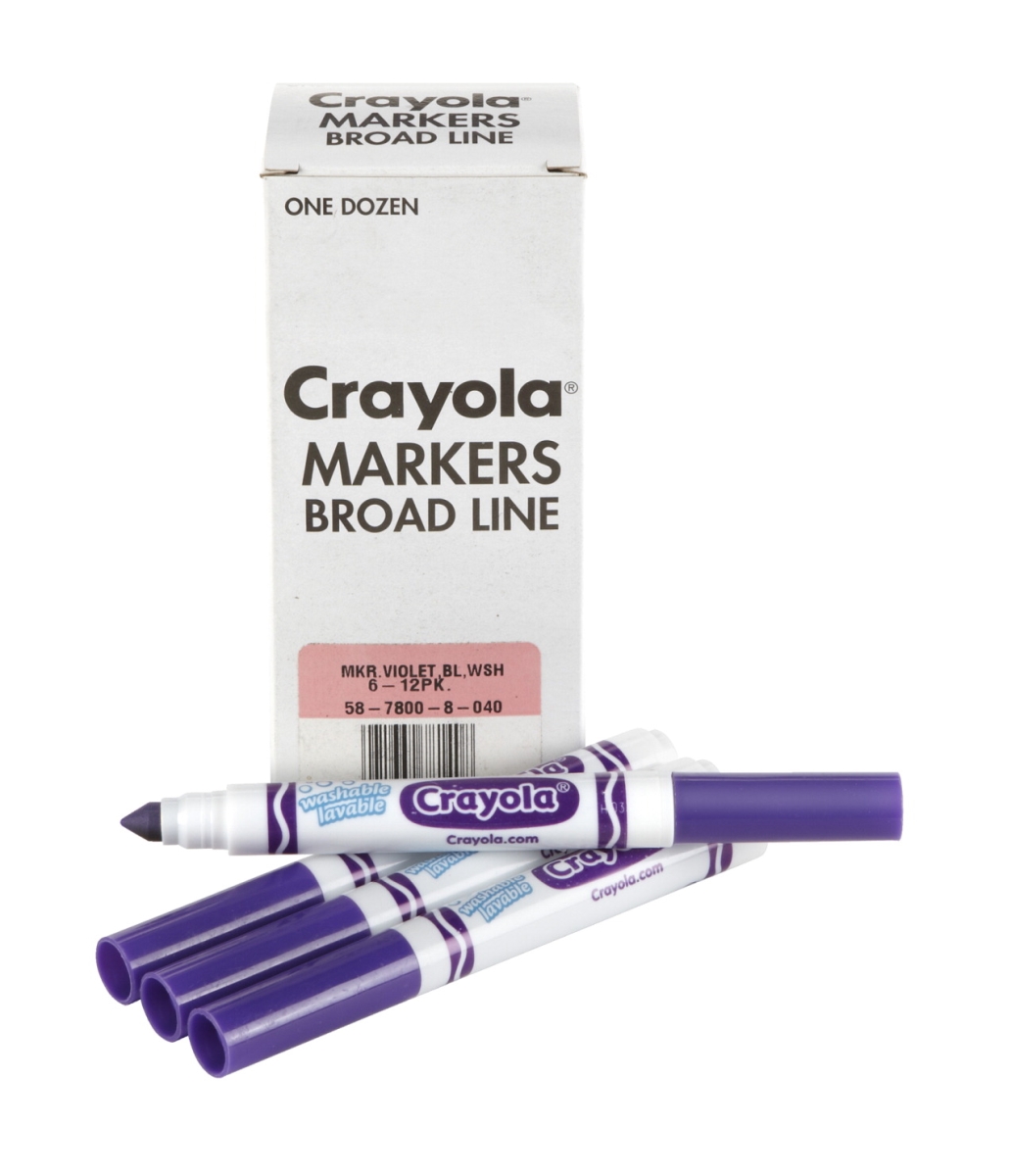 Picture of Crayola 1587164 Ultra-Clean Washable Bulk Markers&#44; Violet - Pack of 12