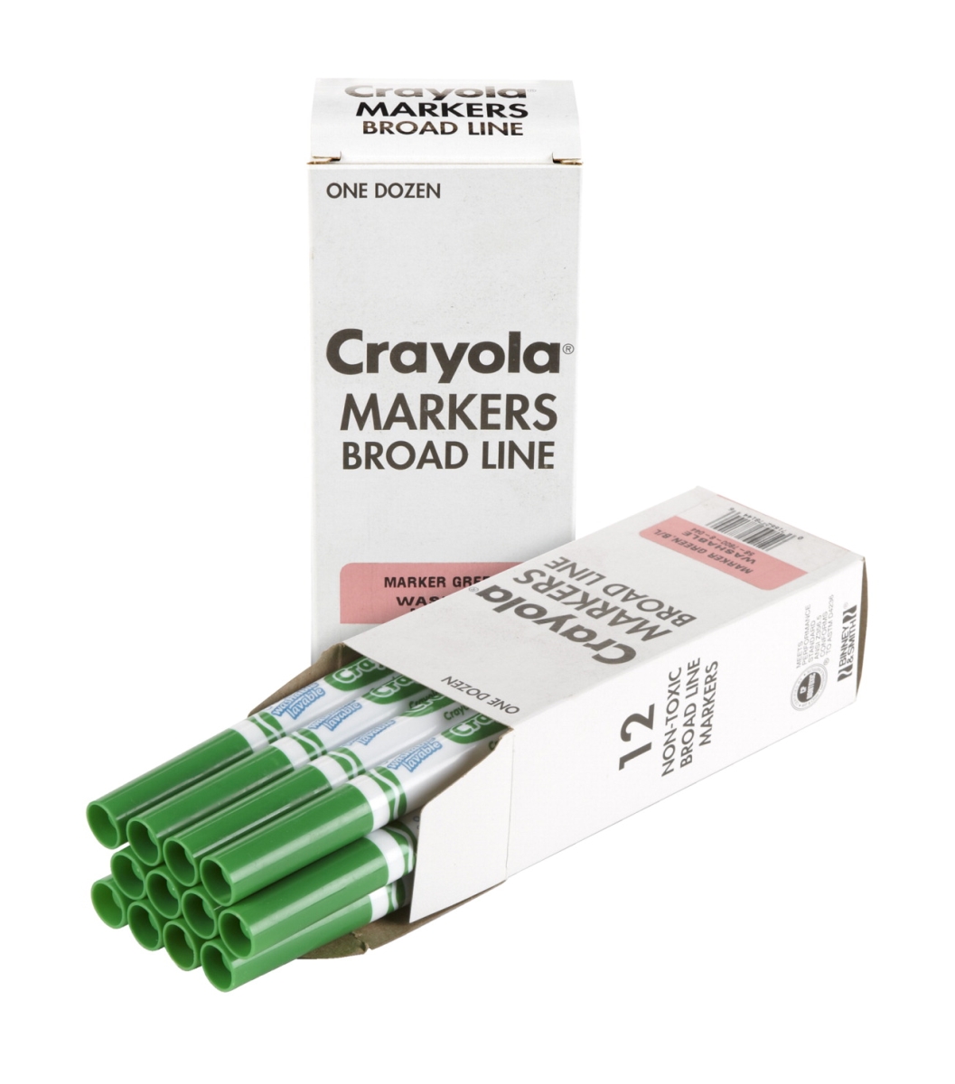Picture of Crayola 1587166 Ultra-Clean Washable Bulk Markers&#44; Green - Pack of 12