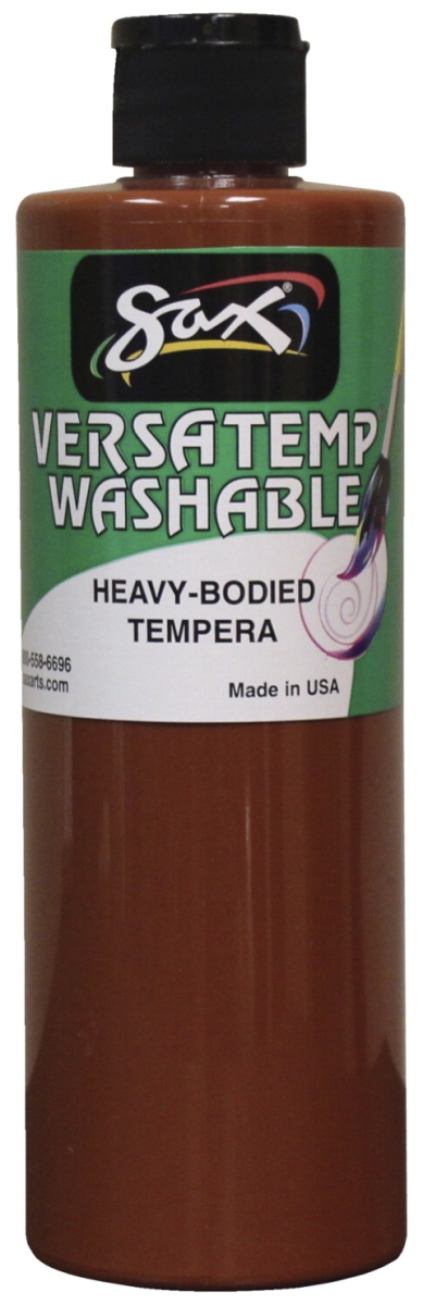 Picture of Chroma Acrylics 1592660 Sax Washable Versatemp Heavy Bodied Tempera Paint&#44; Brown&#44; 1 Pint