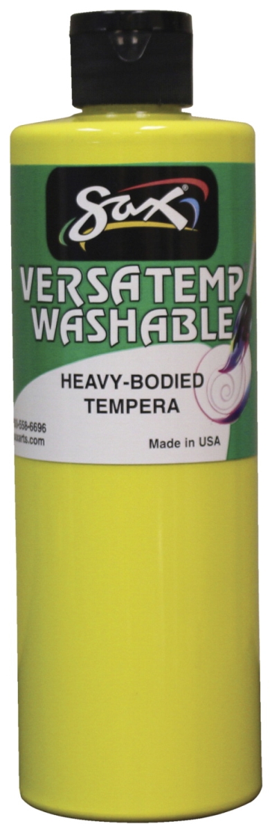 Sax Washable Versatemp Heavy Bodied Tempera Paint - Primary Yellow - 1 Pint