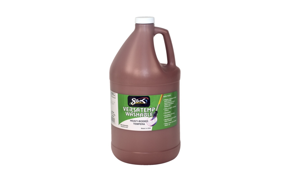 Picture of Chroma Acrylics 1592684 Sax Washable Versatemp Heavy Bodied Tempera Paint, Brown