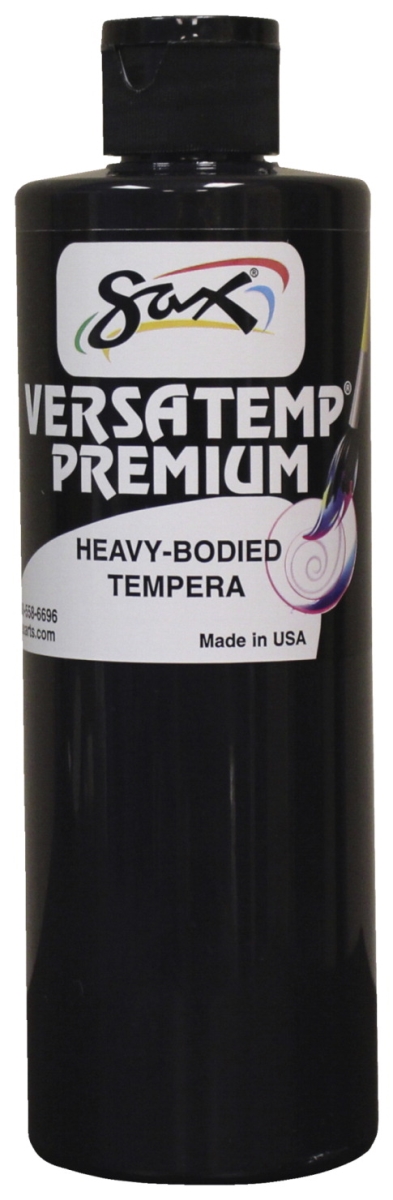 Picture of Chroma Acrylics 1592700 Versatemp Premium Heavy-Bodied Tempera Paint, Black, 1 Pint