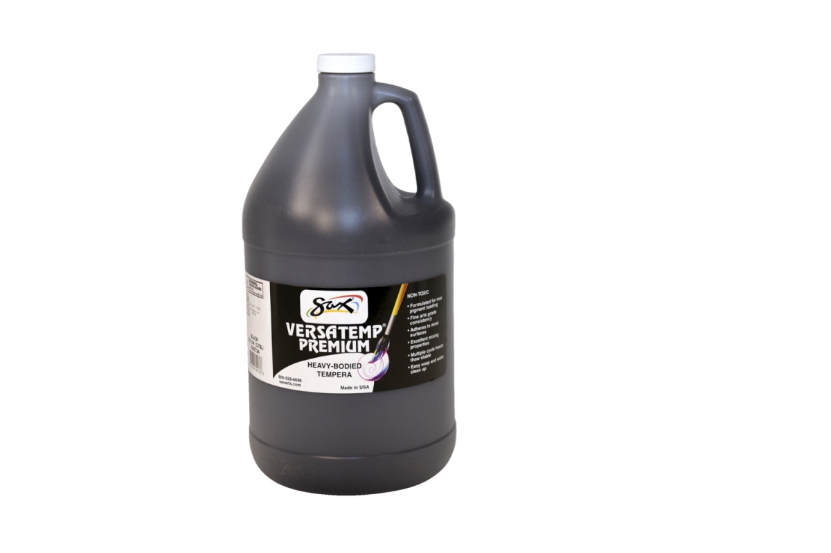 Picture of Chroma Acrylics 1592724 Versatemp Premium Heavy-Bodied Opaque Tempera Paint, Black