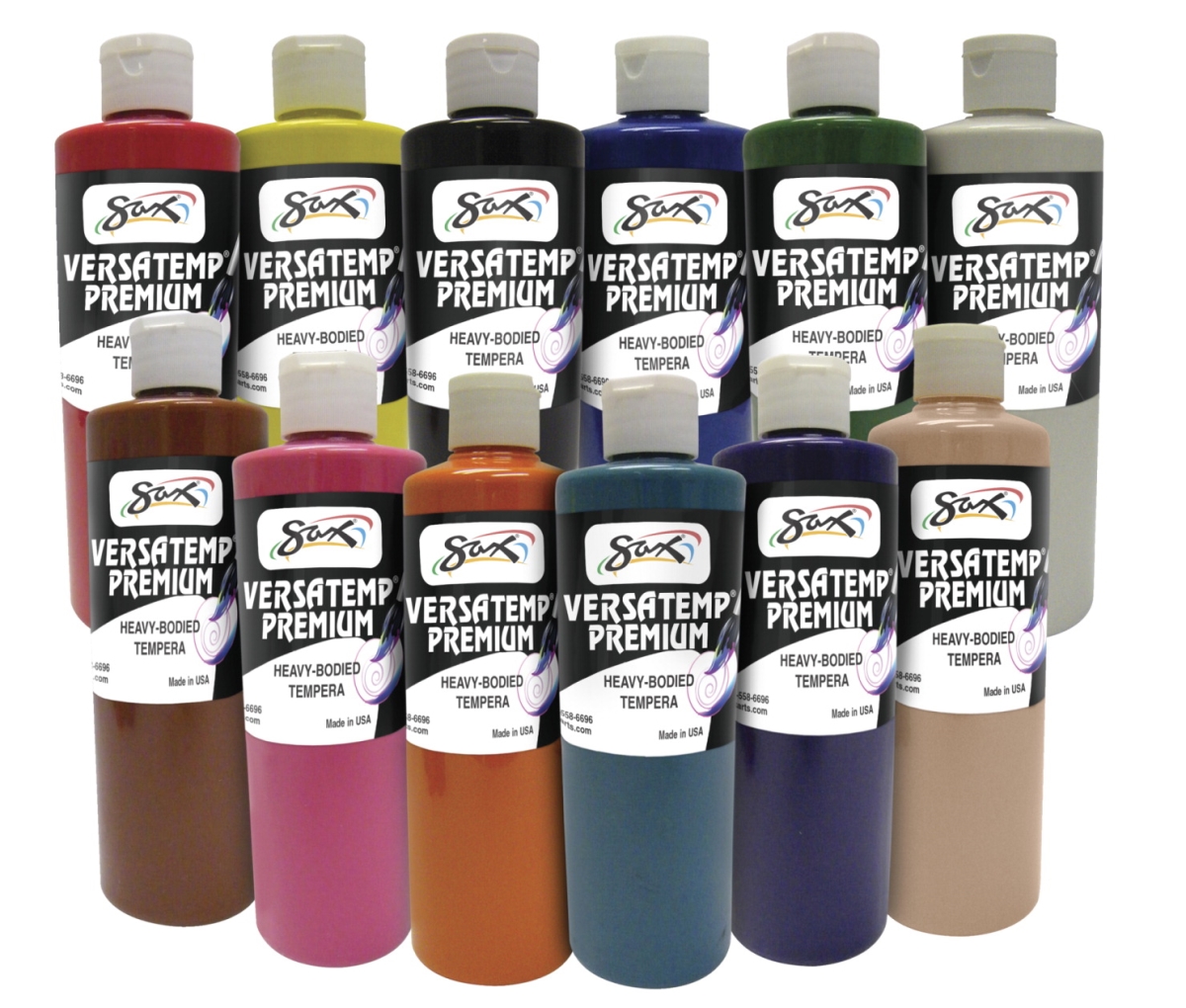 Picture of Chroma Acrylics 1592737 Versatemp Premium Heavy-Bodied Tempera Set, Multiple Colors, 12 Pints