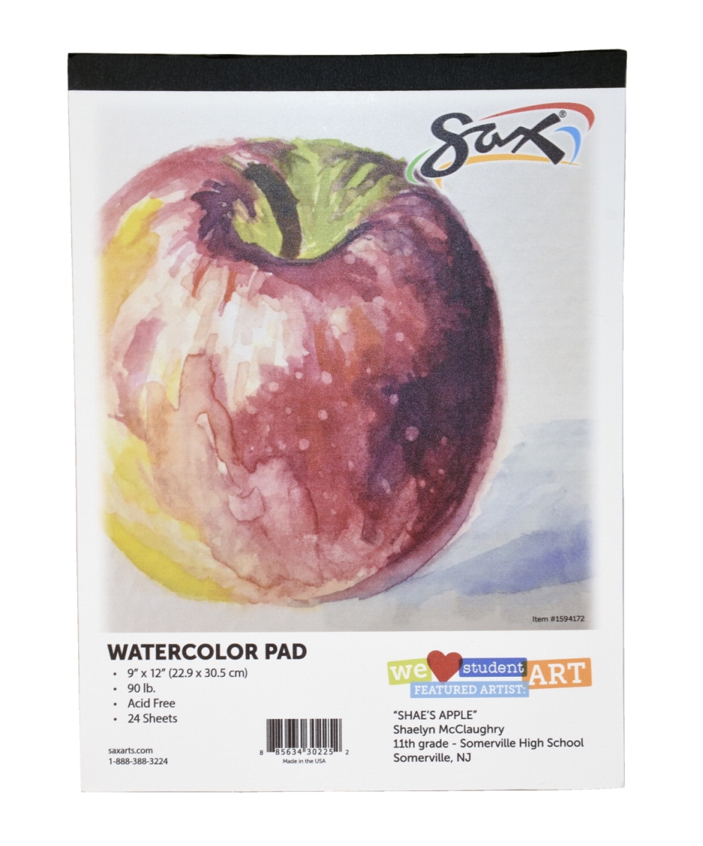 Picture of Pacon 1594172 9 x 12 in. Sax Watercolor Pad, 90 lbs, White - 24 Sheets