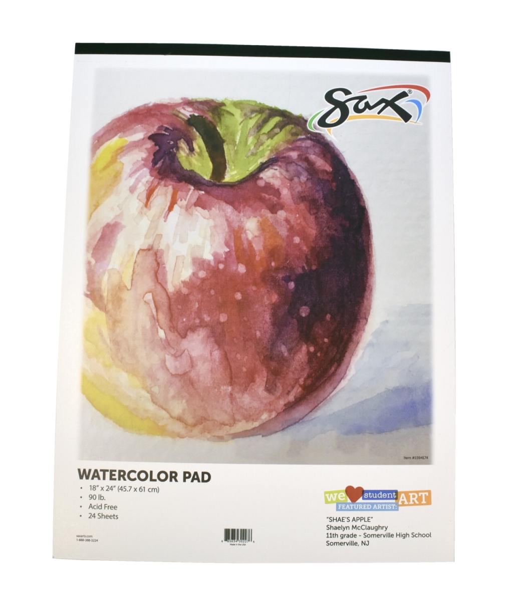 Picture of Pacon 1594174 18 x 24 in. Sax Watercolor Pad&#44; 90 lbs&#44; White - 24 Sheets