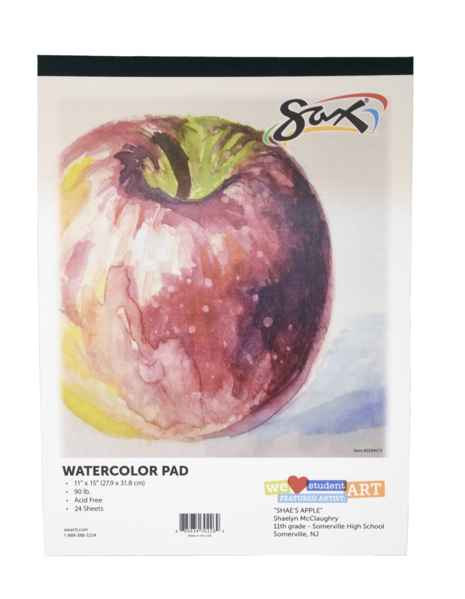 Picture of Pacon 1594175 9 x 12 in. Sax Watercolor Pad, 140 lbs, White - 12 Sheets
