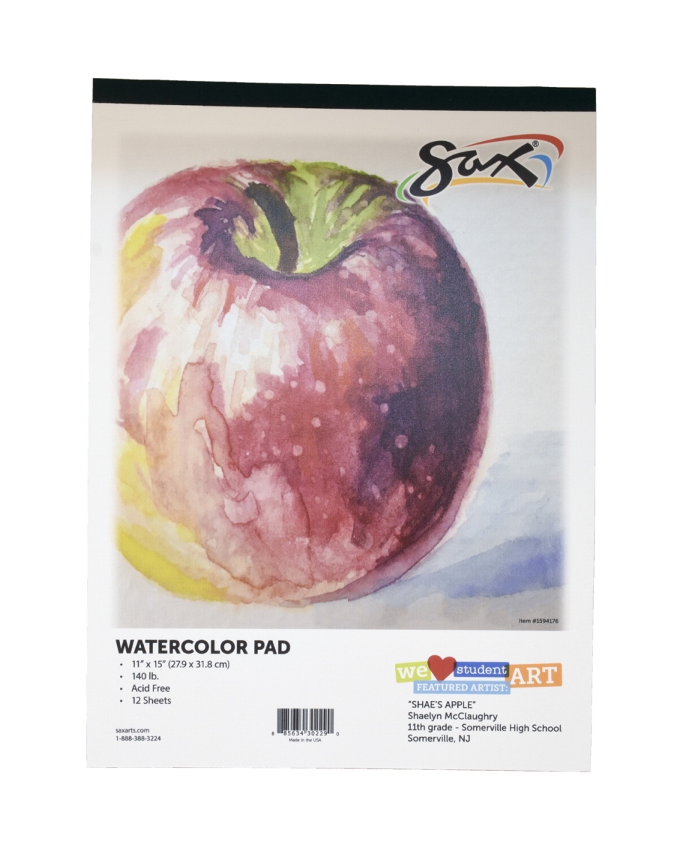 Picture of Pacon 1594176 11 x 15 in. Sax Watercolor Pad, 140 lbs, White - 12 Sheets