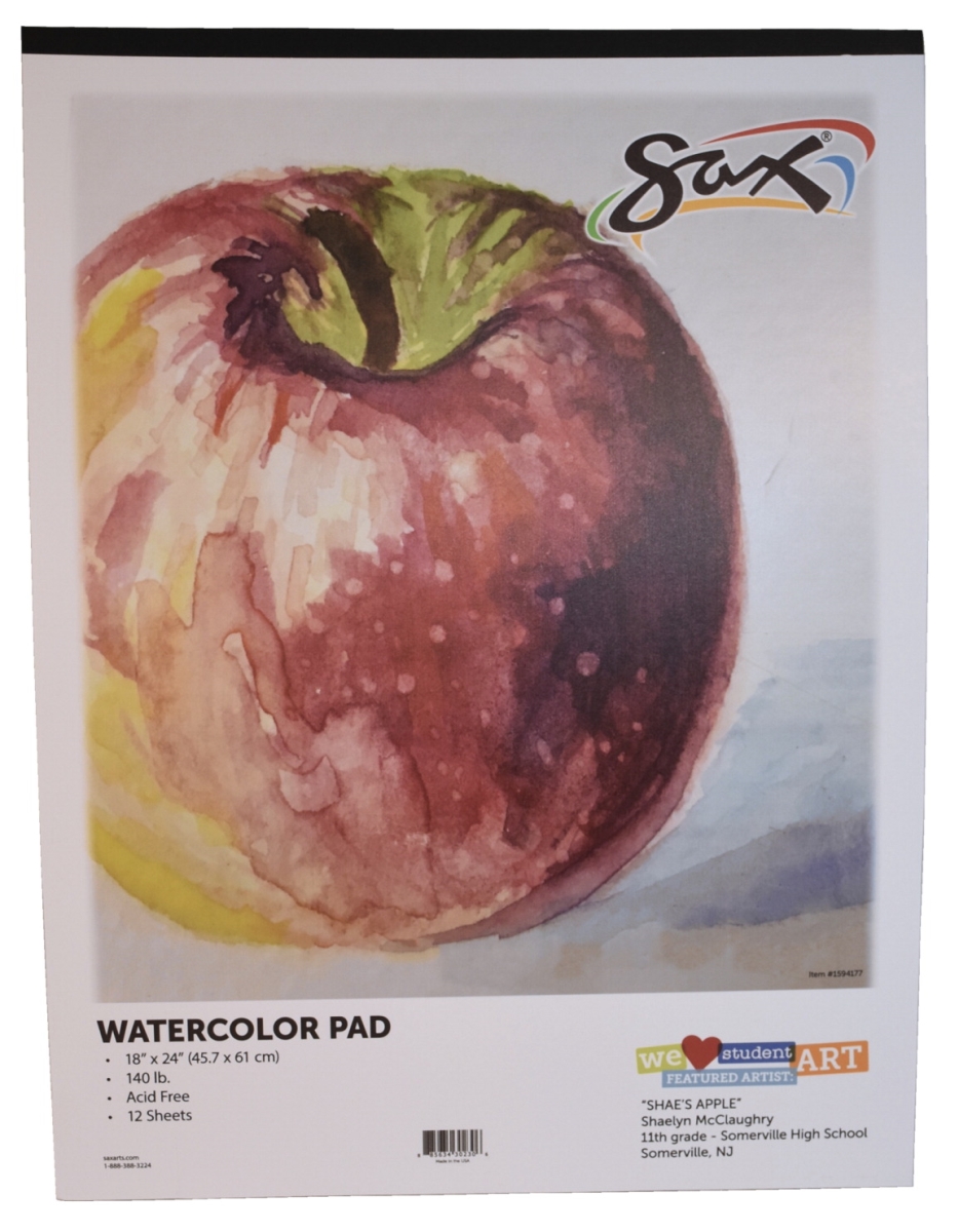 Picture of Pacon 1594177 18 x 24 in. Sax Watercolor Pad, 140 lbs, White - 12 Sheets