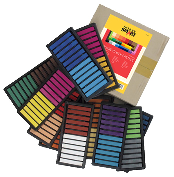 Picture of Pacon 1594962 School Smart Square Chalk Pastels&#44; Assorted Colors&#44; Set of 144