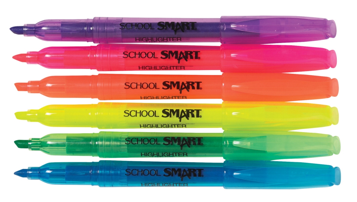 Picture of Beifa Group 1593073 School Smart Highlighter&#44; Chisel Tip&#44; Pen Style&#44; Assorted - Pack of 48