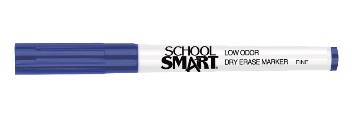 Picture of Beifa Group 1593101 School Smart Dry Erase Pen Style Marker&#44; Fine Tip&#44; Blue&#44; Pack of 12