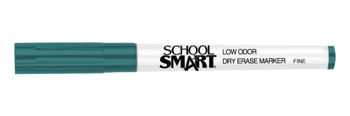 Picture of Beifa Group 1593103 School Smart Dry Erase Pen Style Marker&#44; Fine Tip&#44; Green&#44; Pack of 12