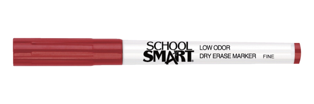 Picture of Beifa Group 1593106 School Smart Dry Erase Pen Style Marker&#44; Fine Tip&#44; Red - Pack of 48