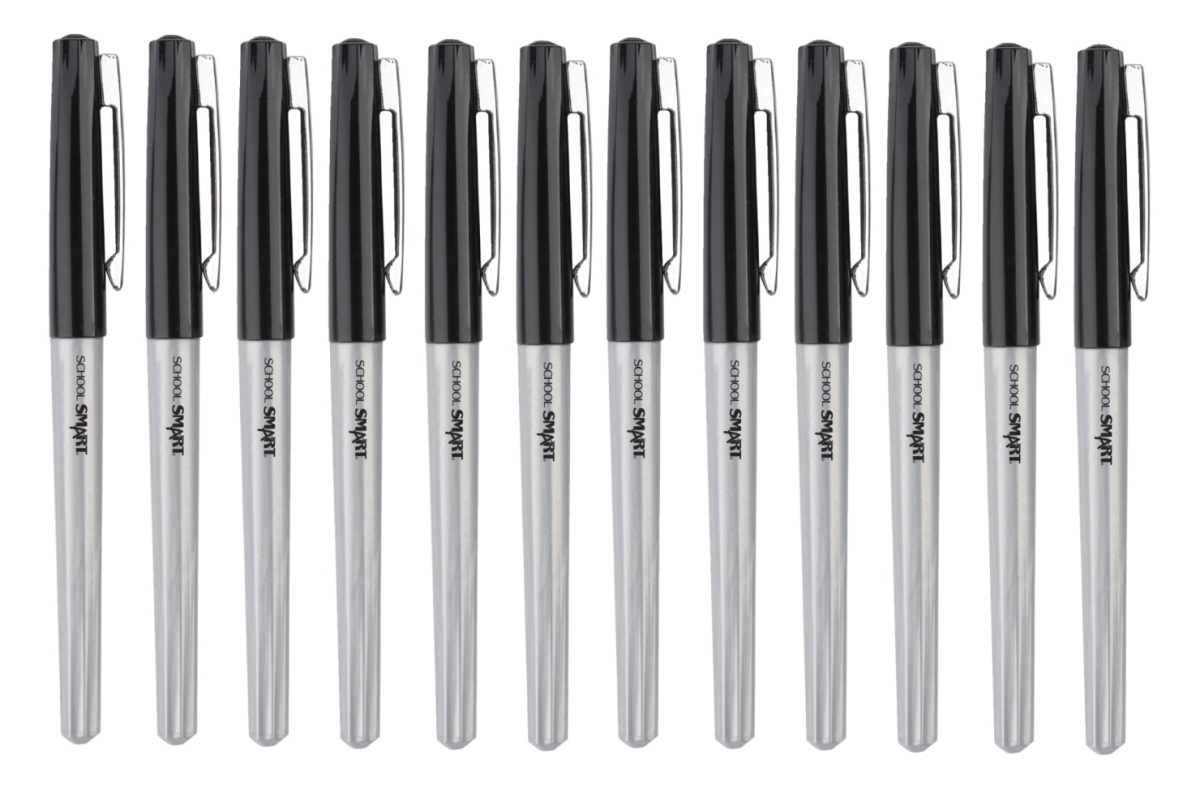 Picture of Beifa Group 1593111 School Smart Ultra Fineliner Pen&#44; 0.4 mm&#44; Black - Pack of 12