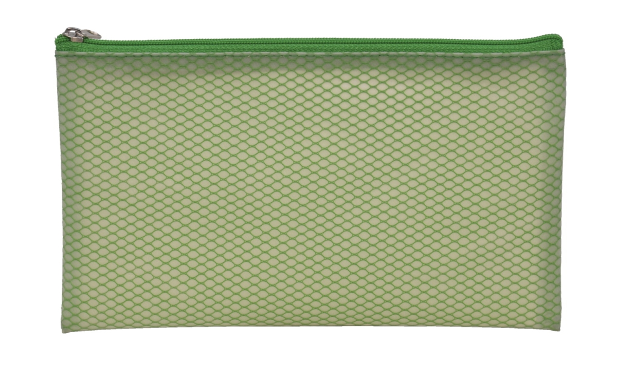 School Smart Pencil Case - Green - 8.25 x 5 in.