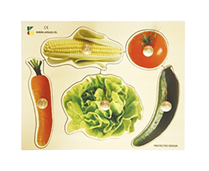 Picture of Edushape 1594290 Large Knob Puzzle - Vegetables