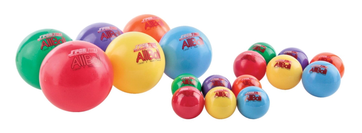 Picture of Balls R US 020502 Sportime 4 in. Multi-Purpose Inflatable All-Balls&#44; Set of 6