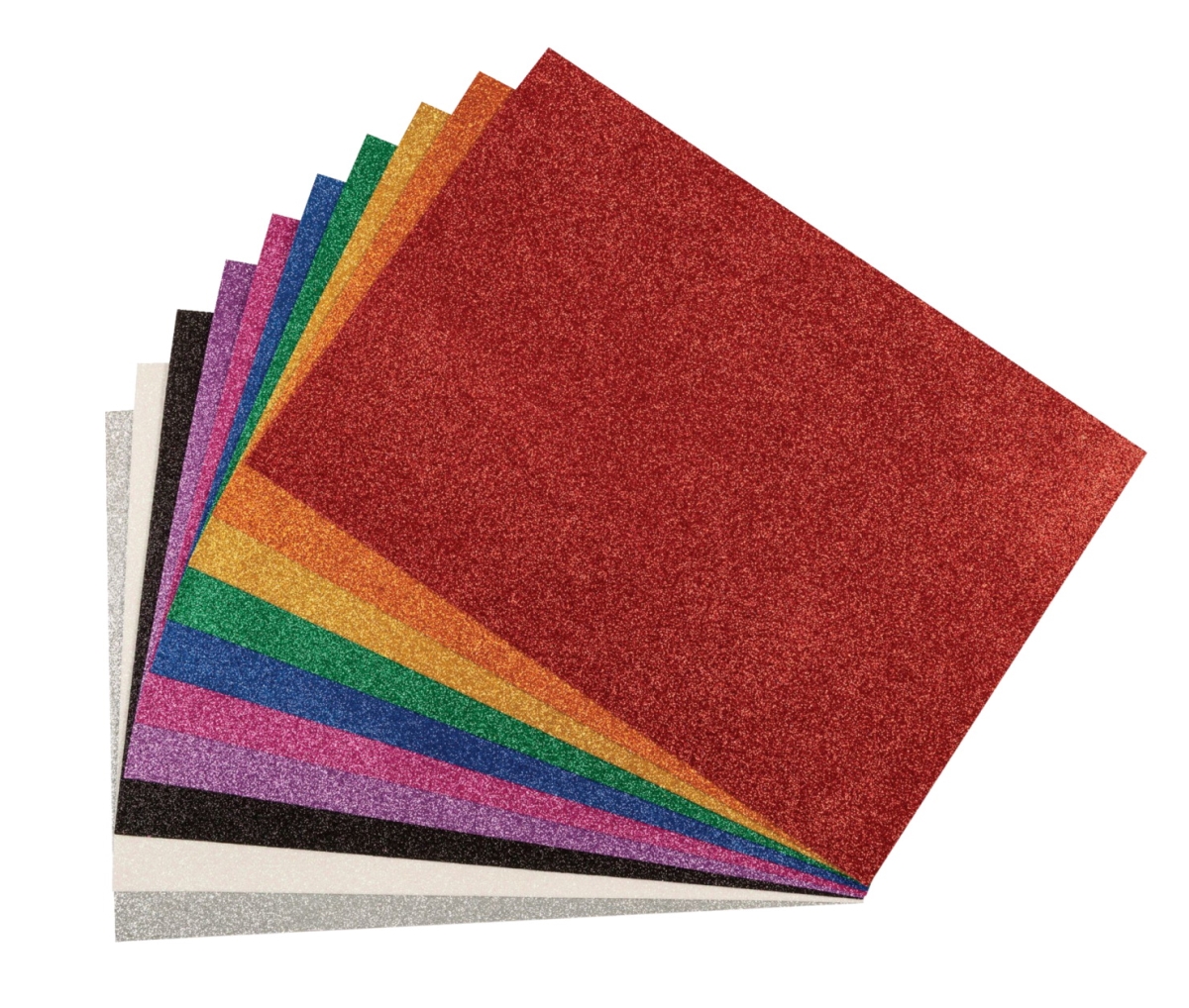 Wonderfoam Glitter Sheets, 8.25 x 11.7 in. - Assorted Colors, Pack of 10