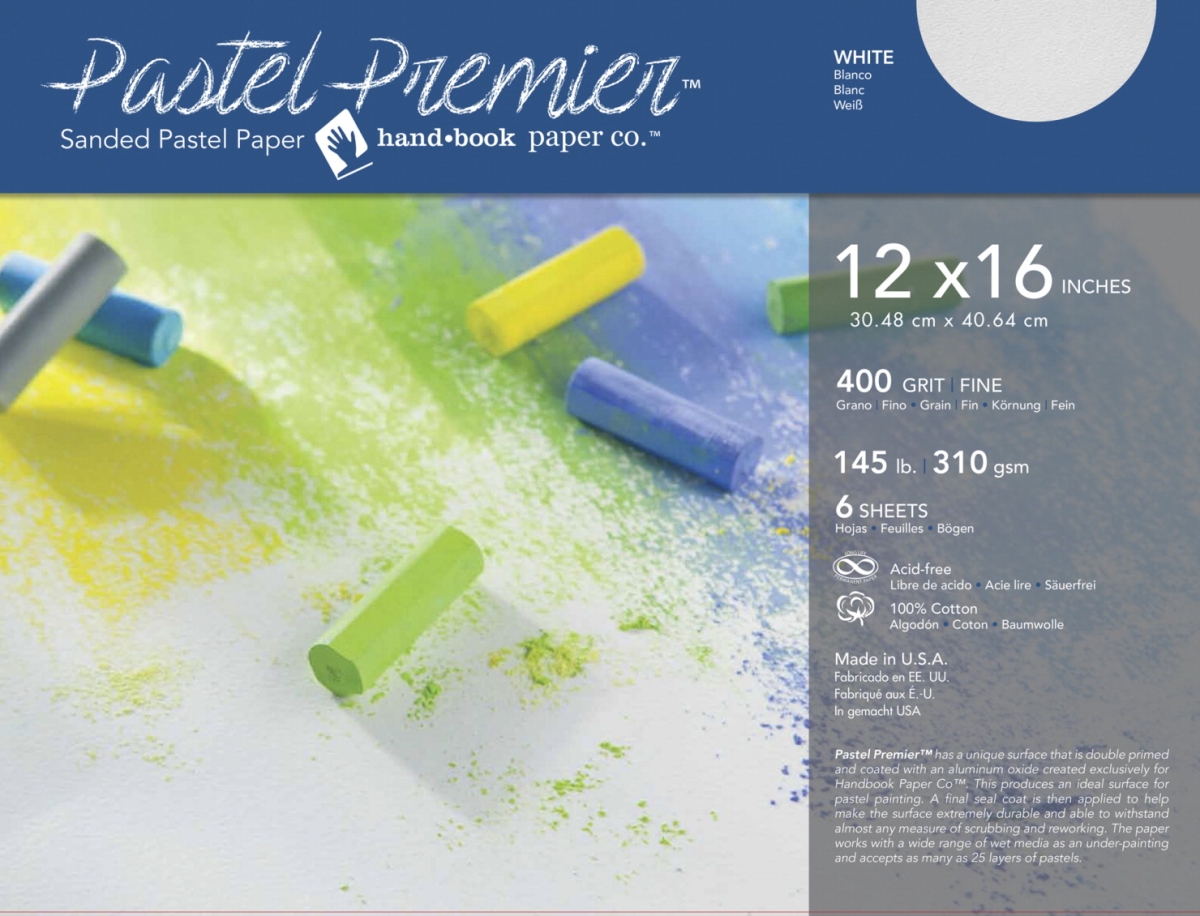 Picture of Global Art Materials 1593319 Pastel Premier Sanded Pastel Paper&#44; White&#44; 12 x 16 in.&#44; 145 lbs&#44; 6 Sheets