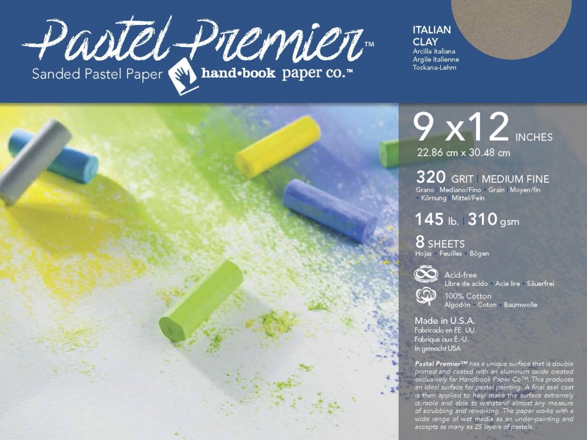 Picture of Global Art Materials 1593320 Pastel Premier Sanded Pastel Paper, Italian Clay, 9 x 12 in., 145 lbs, 8 Sheets