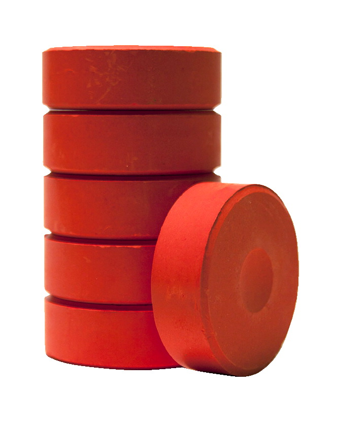 Large Tempera Cakes, 2.25 x 0.68 in. - Brilliant Red, Pack of 6