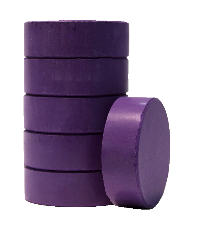 Large Tempera Cakes, 2.25 x 11-16 in., Violet - Pack of 6
