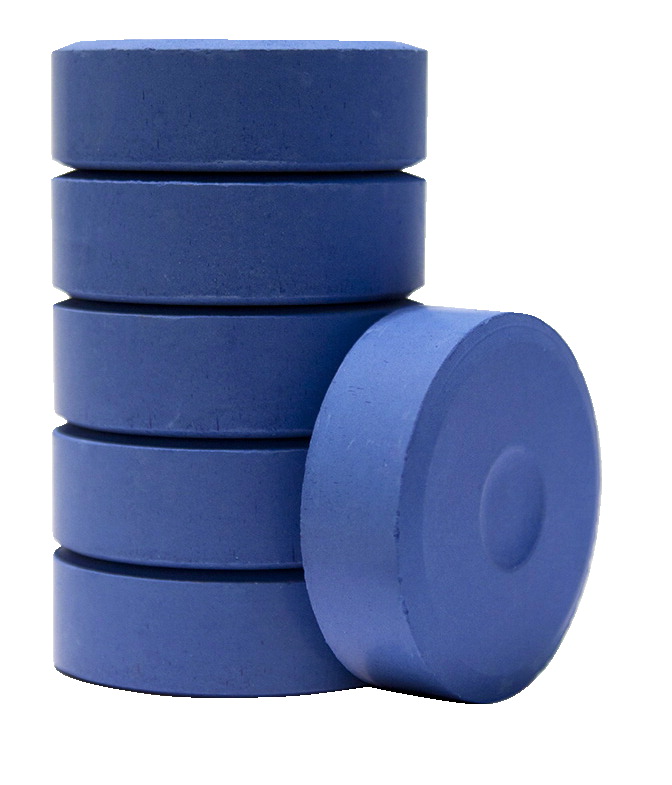 Large Tempera Cakes, 2.25 x 0.68 in. - Cobalt Blue, Pack of 6