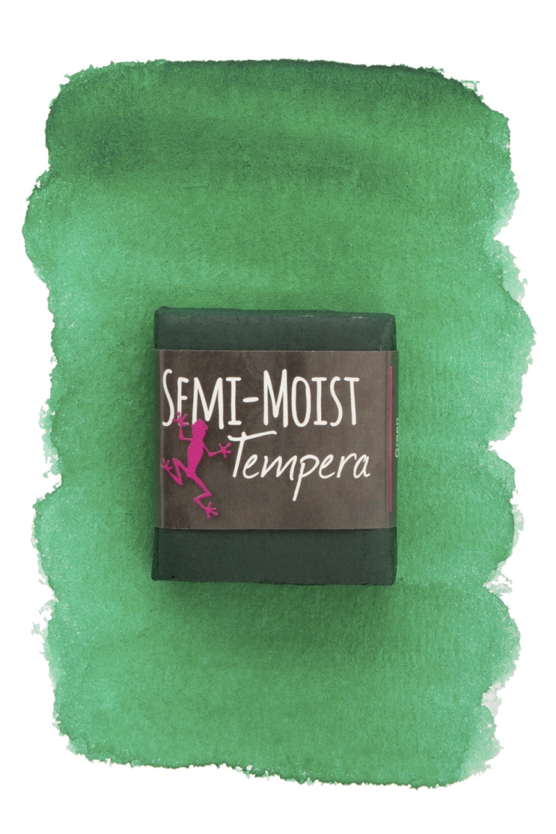 Picture of Jack Richeson 1569138 Semi-Moist Tempera Cake, 1.62 x 1.87 x 0.50 in. - Green