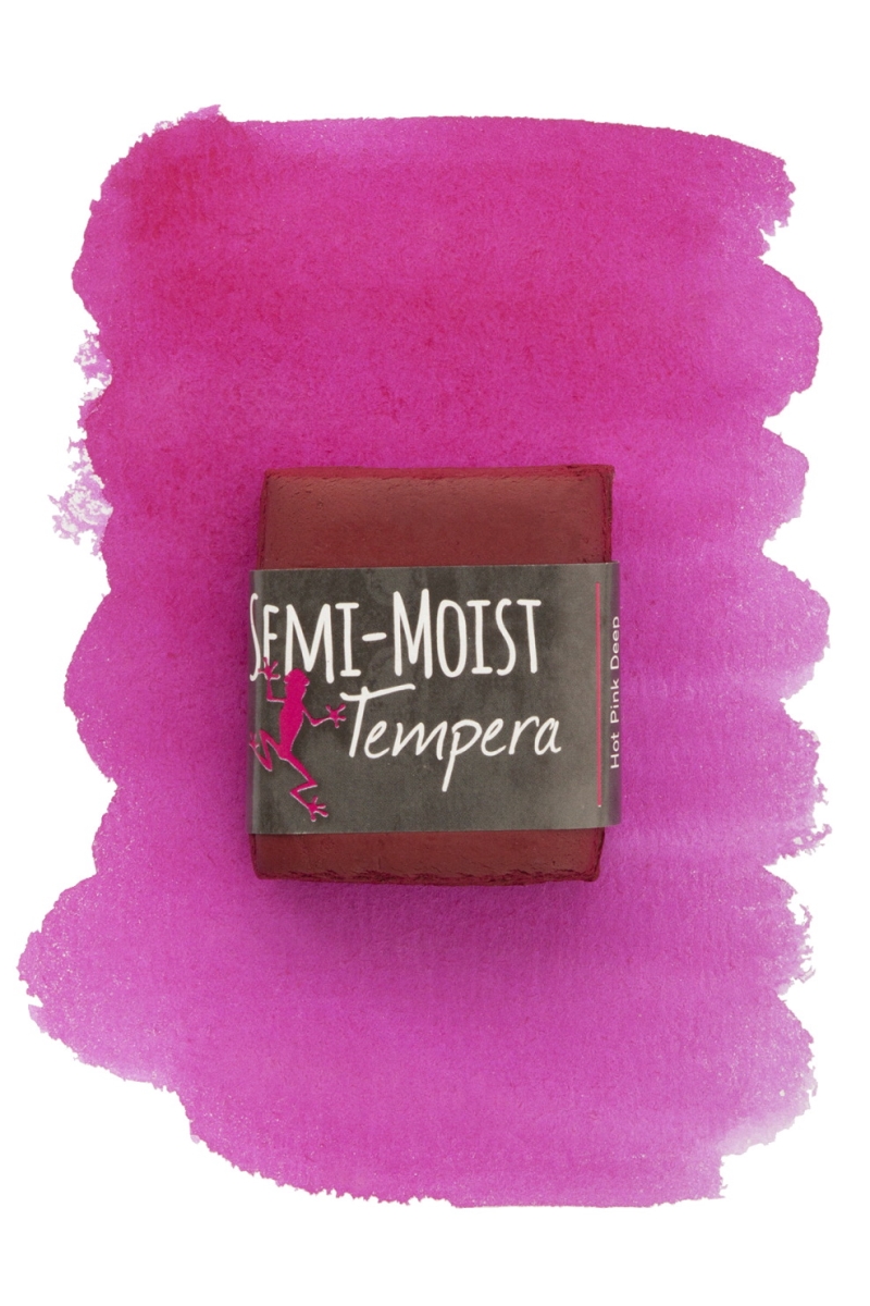 Picture of Jack Richeson 1569145 Semi-Moist Tempera Cake, 1.62 x 1.87 x 0.50 in. - Hot Pink Deep