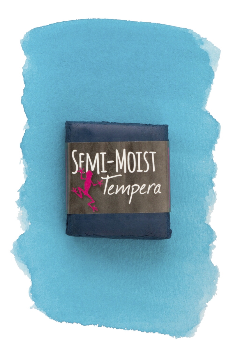 Semi-Moist Tempera Cake - Turquoise - 1.62 x 1.87 x 0.50 in.