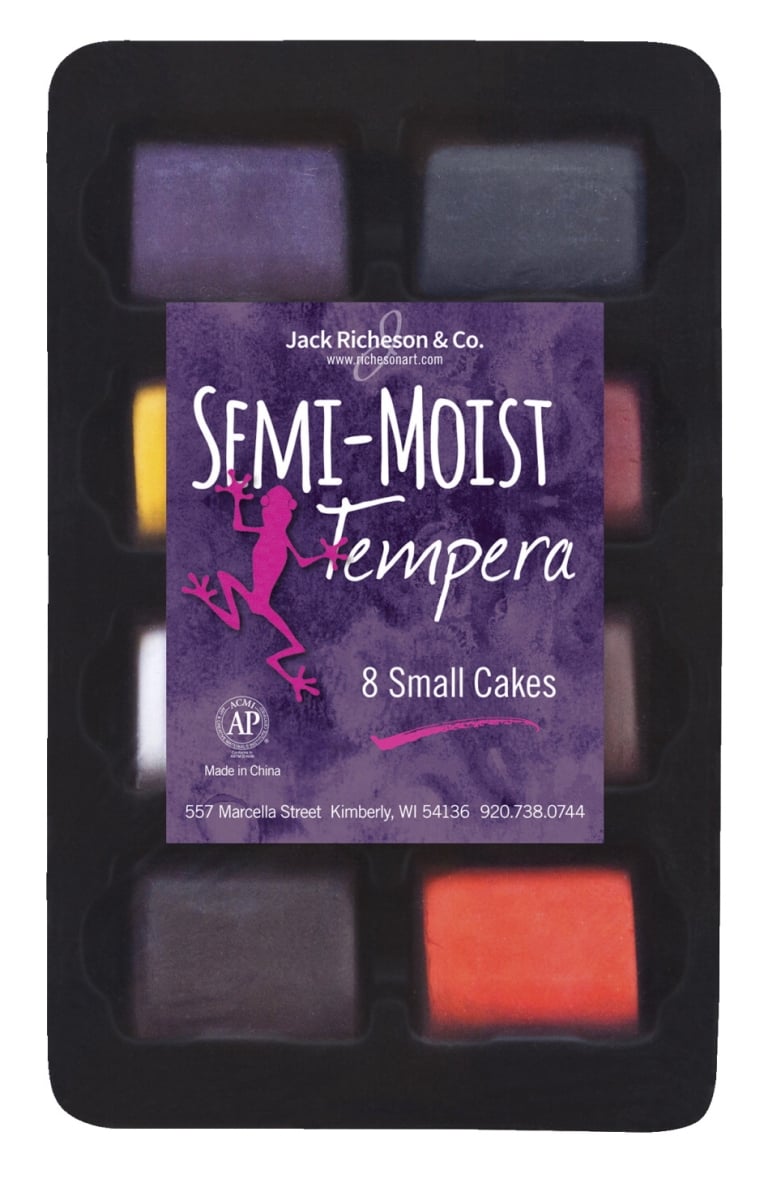 Picture of Jack Richeson 1569154 Semi-Moist Small Tempera Cakes in A Tray - Set of 8