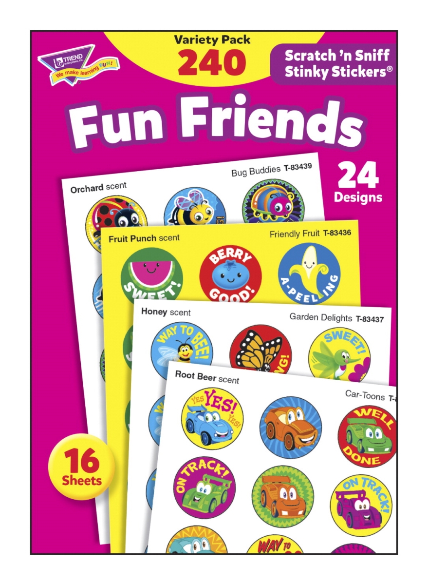 Picture of Trend Enterprises 1597425 Fun Friends Stinky Stickers Variety Pack - Pack of 240