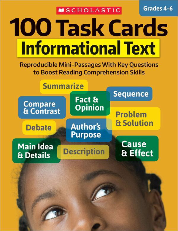 Picture of Scholastic 1591707 100 Task Cards Informational Text